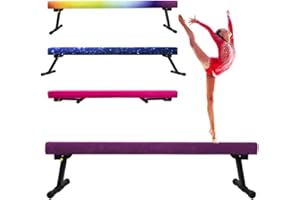 Peakpath 8FT Adjustable&Foldable Gymnastics Balance Beam,Home Gym Equipment,Easy Assembling and Storage,No Tool Require,for Kids Children Girls Training