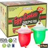 Silicone Egg Cooker, Poacher, Steamer, Boiler-Hard Boiled Egg Maker As Seen On TV, 6 Egg Cookers