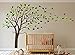Large Tree Blowing in The Wind Tree Wall Decals Wall Sticker Vinyl Art Kids Rooms Teen Girls Boys Wallpaper Murals Sticker Wall Stickers Nursery Decor Nursery Decals (Dark Brown)