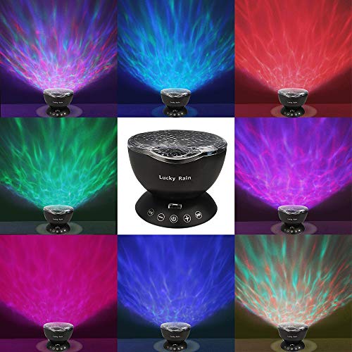 Ocean Wave Night Light Projector with Music Player Romantic Color Changing LED Party Decorations