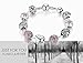 Love Charm Bracelet, Fashion Sliver Plated Beads Bangle Bracelet for Women Teen Girls