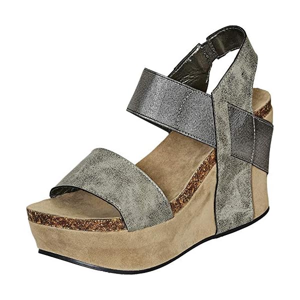 Pierre Dumas Women's Hester1 Wedge Sandal Pretty Boots and Shoes