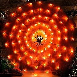 kemooie 120 Led 4.92FT Giant Spider Web Lights with