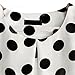 Shouhengda Women Chiffon Polka Dot Blouse Ruffle Sleeve Office Lady Shirts