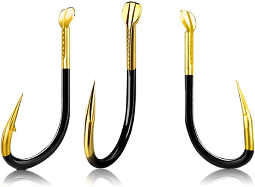 GuaziV Fishing Hooks Super Sharp Strong Fishing Hook Size 0.5# 1# 2# 3# 4# 5# 6# 8# 10# 12# (Pack of 20) (Style-2 (Barbed), 10#)