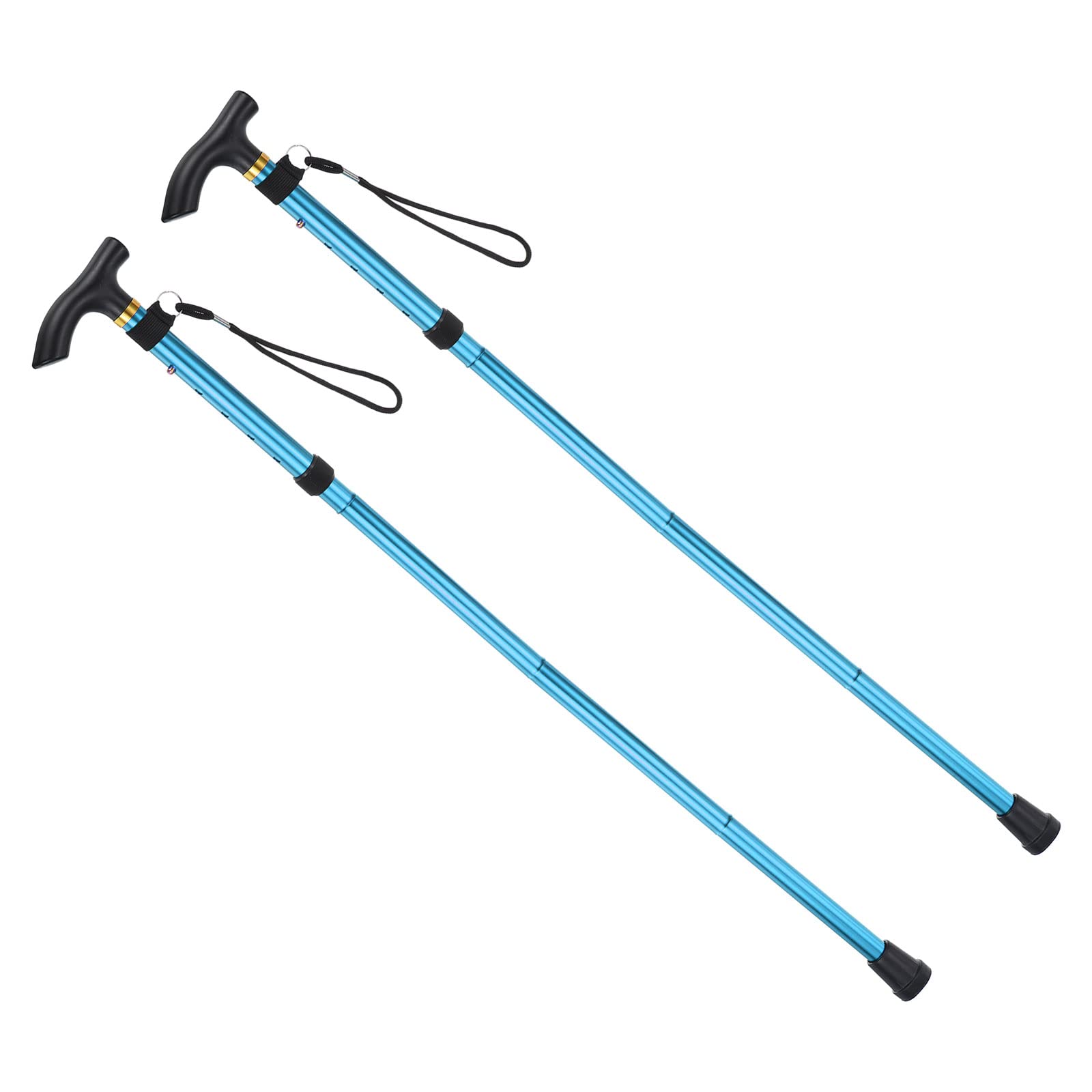 PATIKIL Trekking Poles, 2 Pack Collapsible Hiking Pole 33-37 Inch Telescopic Folding Cane Quick Lock Aluminum Alloy for Outdoor Hiking Walking Camping, Blue