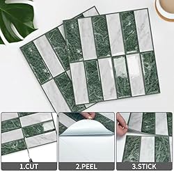 10 Sheets Subway Tile Peel and Stick