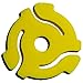 (10 Pack) TEN Yellow Plastic 45 RPM 7 Inch Vinyl Record Adaptor - 7