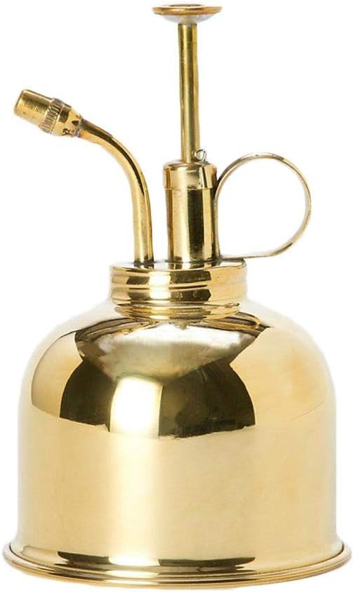 lennonsi Vintage Brass Mini Watering Can Succulent Plants Small Gold Gardening Spraying Can Watering Bottle Nordic English-Style