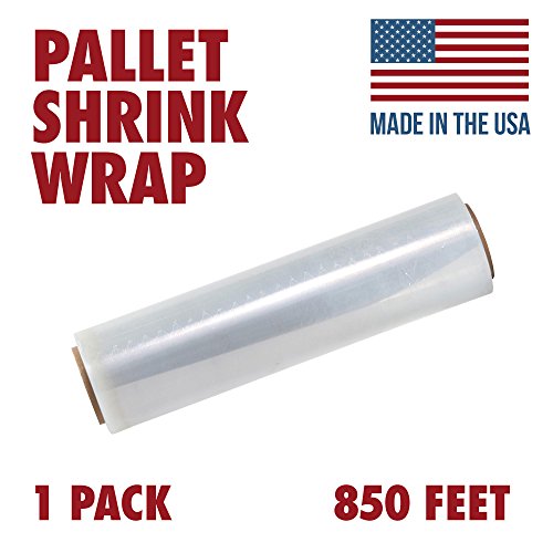 18 Inch X 850 feet Tough Pallet Shrink Wrap, 80 Gauge Industrial