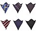 Hello Tie Men's Jacquard Pocket Squares Handkerchiefs 6pcs/lot Multicolor