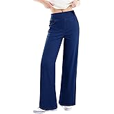 Sidefeel Women's Wide Leg Jeans High Waisted Tummy Control Soft Stretchy Comfort Fit Pull On Denim Pants