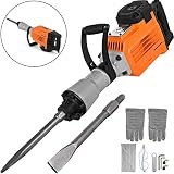 Mophorn 3600W Electric Demolition Hammer Heavy Duty Concrete Breaker 1800 RPM Jack Hammer Demolition Drills with Flat Chisel Bull Point Chisel (3600 W)