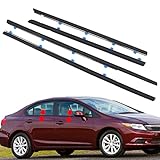 MotorFansClub 4PCS Weatherstrip Window Moulding