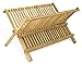 Home Basics Foldable Bamboo Dish Drainer