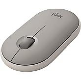 Logitech Pebble Wireless Mouse with Bluetooth or 2.4 GHz Receiver, Silent, Slim Computer Mouse with Quiet Clicks, for Laptop/