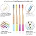 Natural Bamboo Toothbrush BPA Soft Bristles biodegradable environmental ecofriendly Natural Dental Care for family Pack of 4 in compostable Color.