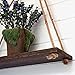 Boho Wall Hanging Shelf - Wood Hanging Shelves for Wall - Farmhouse Rope Shelves for Bedroom Living Room Bathroom - Rustic Wood Shelves - Hanging Plant Shelf - Triangle Floating Shelf (Triangle Mount)