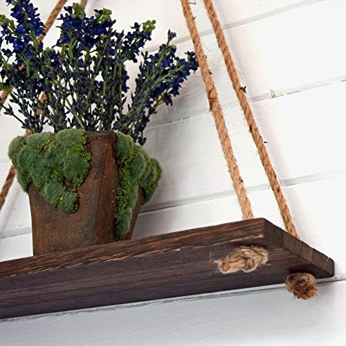Boho Wall Hanging Shelf Wood Hanging Shelves for Wall Farmhouse