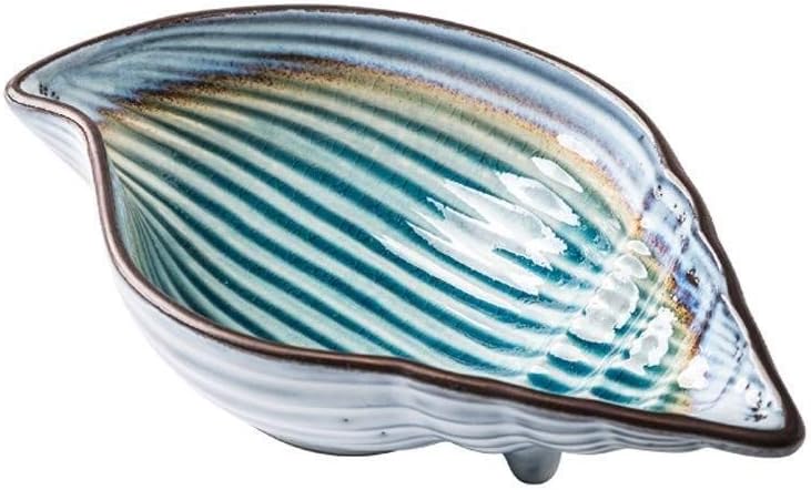 Home big wrist Bowls Dishware Japanese-style Ceramic Bowl, Household Fish-shaped Ice Crack Glaze Cutlery Set Commercial Personality Ceramic Noodle Dessert Salad Bowl [4 Sizes] for kitchen restaurant g