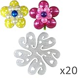 BronaGrand 20 Pieces Flower Shape Balloon Clips Holder 10 in 1 for Wedding Event Decorations Birthday Party Supplies