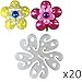 BronaGrand 20 Pieces Flower Shape Balloon Clips Holder 10 in 1 for Wedding Event Decorations Birthday Party Supplies