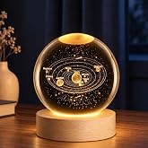 3D Solar System Crystal Ball 2.4in Universe Gifts for Space Lovers | Decorative Ball Glass Astronomy Display Model Sculpture Home Decor Crafts for Physics Enthusiasts Collectors Boys Girls