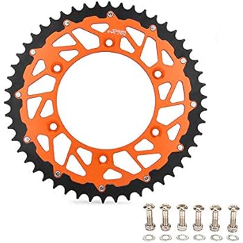 50T Teeth Rear Chain Sprocket For KTM EXC EXC-F EXE SX SX-F SXS SXC XC-W XC XC-F XCFW MXC SMC SMR 125 144 150 200 250 300 350 380 400 LC4 450 520 525 530 540 560 640 690 790 Duke CNC Orange