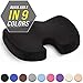 Seat Cushion - Car Seat Butt Pillow, Hip Support for Office Chair and Wheelchair - Coccyx Orthopedic Memory Foam Pad for Tailbone, Sciatica, Back Pain Relief - (Black)