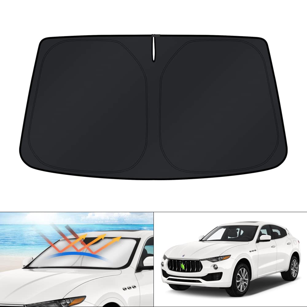 Photo 1 of KUST Windshield Sun Shade for Maserati Levante Accessories 2017-2024 Window Sunshade Sun Visor Protector Foldable Blocks UV Rays Keep Your Car Cooler