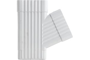 Leefasy Downspout Gutter Y Connector Square Downspout Diverter Lightweight Aluminum Accessory, 5x8cm White