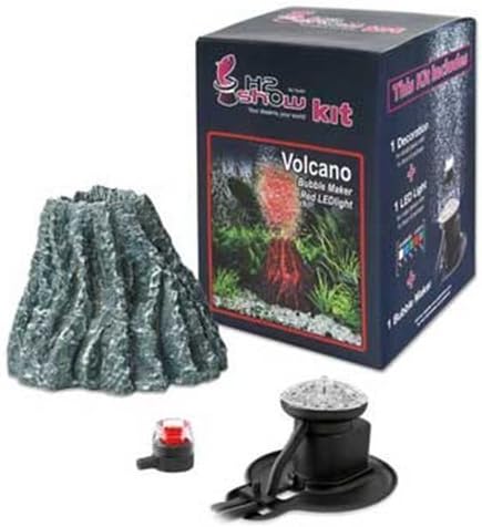 Hydor H2Show Volcano Kit with Red LED and Bubbles by HYDOR USA INC