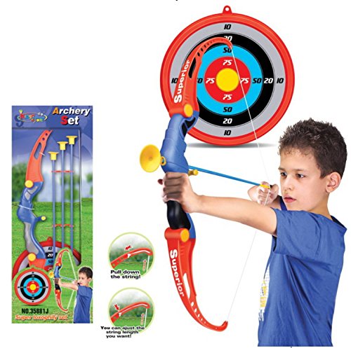 AMPERSAND SHOPS Archery Bow And Arrow Toy Set With Target and Quiver