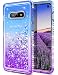 HoneyAKE Case for Galaxy S10e Case Bling Diamond Glitter Case for Girls Women Cute Floating Liquid Quicksand Protective Shell Cover Soft TPU Phone Case for Samsung Galaxy S10e 5.8inches, Purple Blue