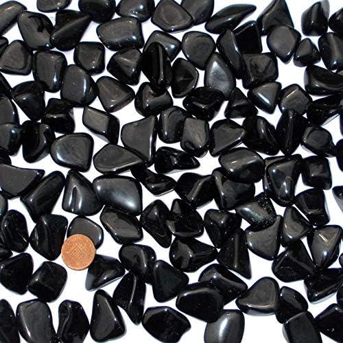 Green Cross Toad Black Tourmaline Natural Tumblestone Tumbled Crystal B-Grade XL