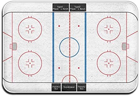 Custom Ice Hockey Ground Weclom Carpet Non-slip Floor Rugs Mat For Outdoor/bath/Toilet/Living Room/Dining Room/Playroom,doormat Size 40 x 60cm