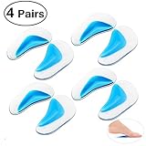 Pixnor Arch Support Insoles Gel Foot Massage Flat Feet Insoles 4 Pairs (8 Cushion Pads) Size L