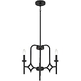 Minka Lavery 5036-66A Muncie Chandelier, 3-Light, 180 Total Watts, 18.13-in H x 14.75-in W, Coal Black