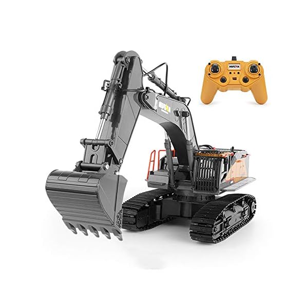 WXG1 Fernbedienung Bagger Spielzeug 1/14 Scale RC Bagger, 22-Kanal-Upgrade Vollfunktions Baufahrzeuge Wiederaufladbare…