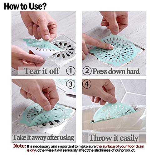 Drain Hair Catcher, Shower Drain Cover Protector with Drain Stopper, Hair Stopper Trap Suitable for Bathroom Bathtub Sink(100pc) - Thumbnail 2