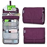 Mardingtop Travel Toiletry Kit, Organizer Cosmetic Bag，9.5 x2 x7.5 inch-5929 (Fuchsia)