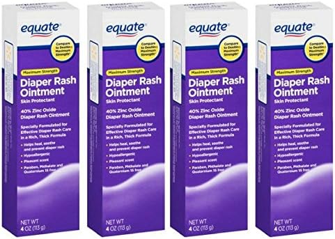Equate Maximum Strength Diaper Rash Ointment, 4 oz (4 pack)