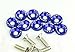 Amooca Blue Password JDM Aluminum Alloy Fender Bumper Engine Dress Up Washers Kit with Bolts 10 Pcs