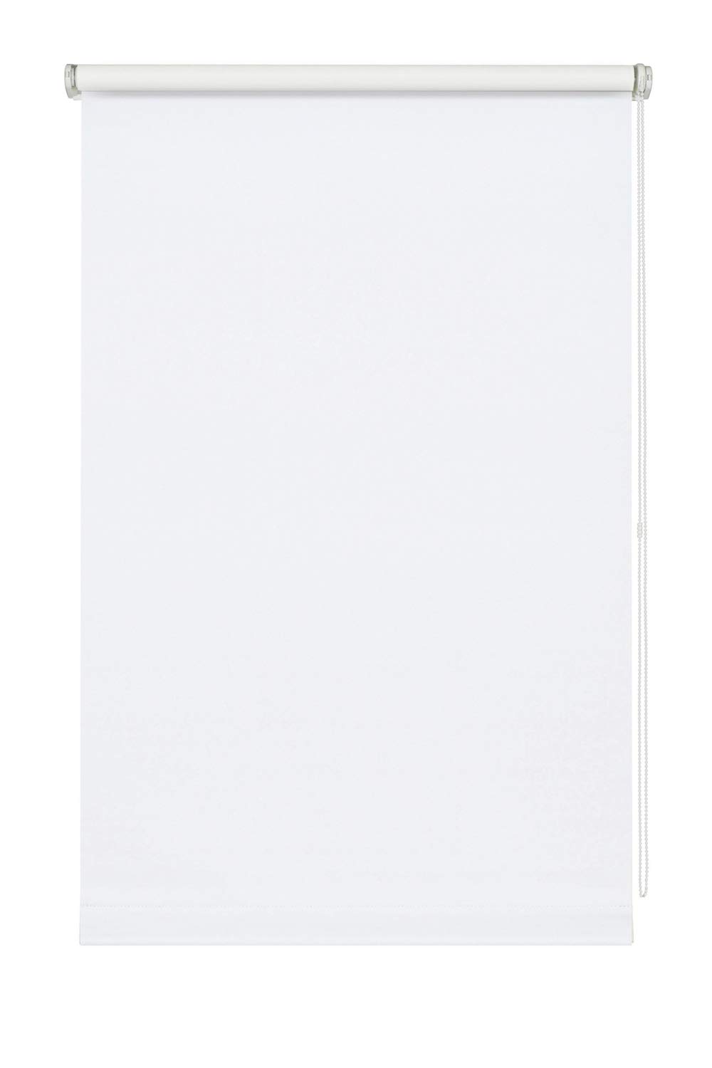 Wohnidee Blackout Roller Blind for Clamping, Gluing or Screwing, Side Pull Roller Blind, Opaque, All Mounting Parts Included, White, 80 x 210 cm (W x H)