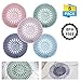 LIUMY Hair Catcher,Silicone Hair Stopper,Shower Drain Covers, Sink Drain Filter for Bathroom Bathtub and Kitchen, Easy to Install and Clean, Home Tool Supplies (5 Pack)