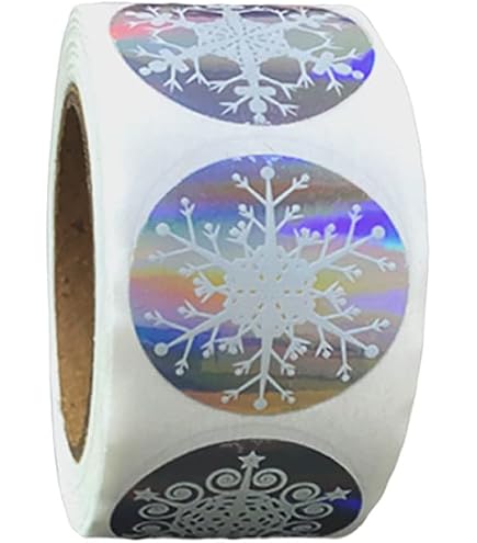 KUUQA Christmas Snowflake Stickers,960 PCS Snowflake Stickers For Christmas Decor Craft Supplies(12 Different Design
