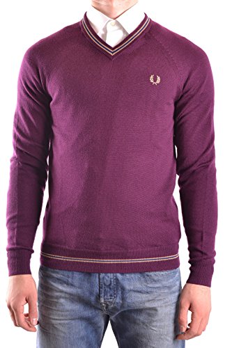 Fred Perry Men's Mcbi128179o Burgundy Wool Sweater