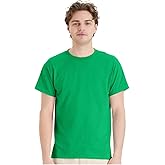 Hanes EcoSmart Crewneck T-Shirt for Men, Soft Cotton Blend, Classic Fit, Durable Everyday Tee, Tear Away Label, Short Sleeve, Lightweight Fabric, Machine Washable, Sustainable, 5XL, Kelly Green
