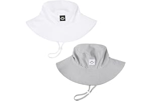 BUCAUM Baby Toddler Sun Hat,Kids Summer UPF 50+ Foldable Beach Bucket Hat for Boys Girls Children