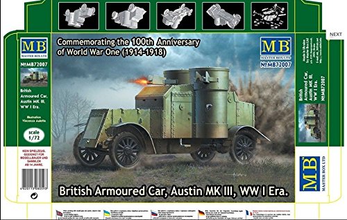 British Armoured Car, Austin, MK III, WW I Era 1/72 MASTER BOX 72007 ***NEW*** FREE SHIPPING